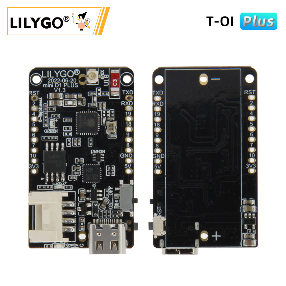 Esp32 Battery Holder Lipo - LILYGO® TTGO T-OI Plus ESP32-C3 プラスRISC-Vワイヤレスモジュールmcu開発回路ボードwi-fi、ブルートゥースと16340バッテリーホルダー