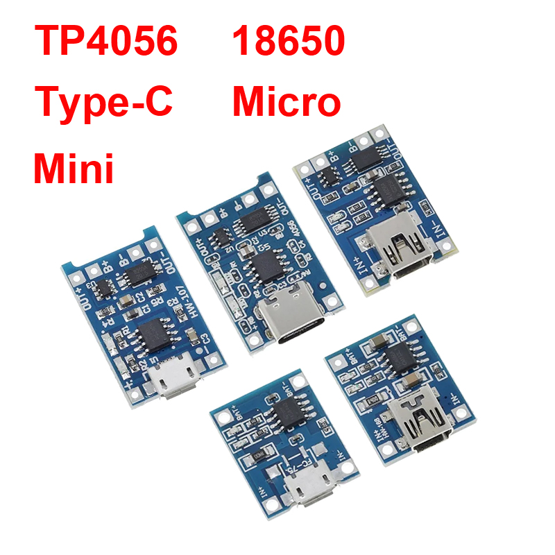 Tp4056 Module - 1/5 個 5V 1A マイクロ/タイプ-c/ミニ 18650