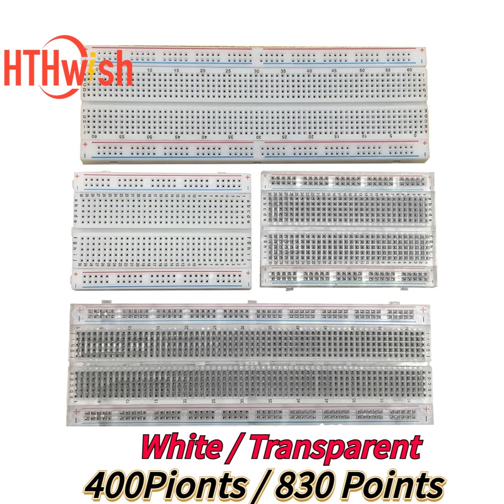 Breadboard 400 Point - PCBテストボード,日曜大工用,830ポイント,400穴,830穴,mb102,400tie,1個