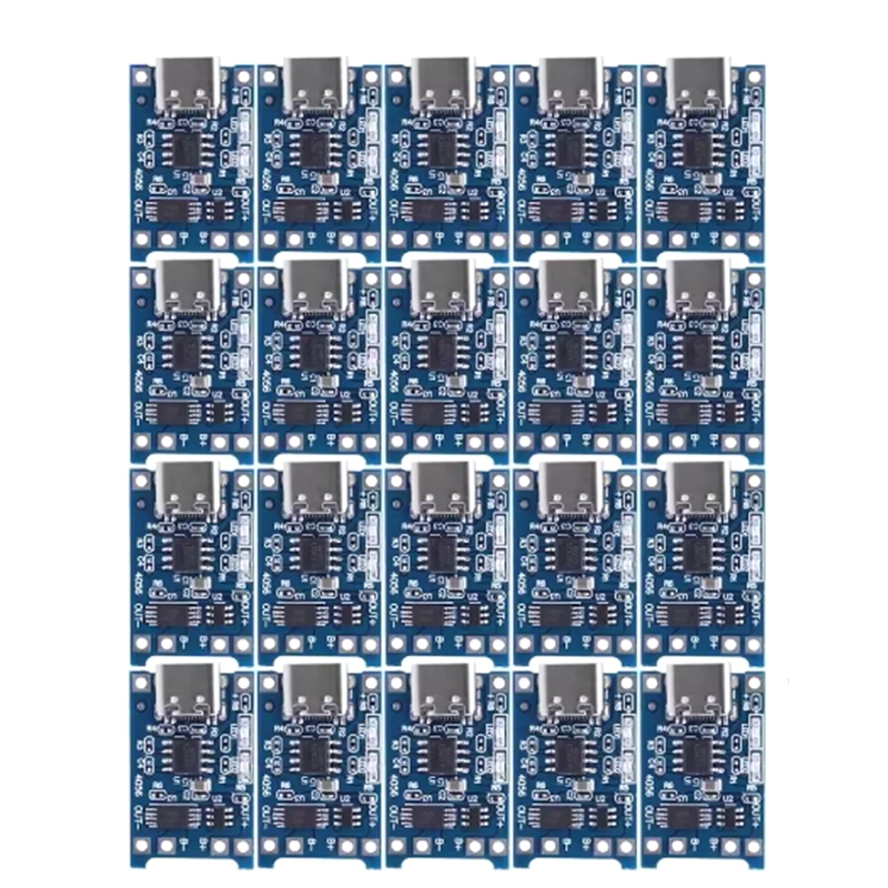 Tp4056 Module - 保護機能付きリチウム電池充電モジュール,DIY用リチウムイオン電池充電ボード,タイプC USB, 5V,1a,18650,tp4056,1〜100個