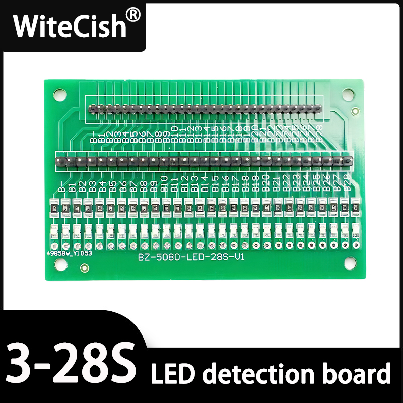 Proto Board - 3S～28S LED検出ボードケーブルテスターライト、リチウムイオンLifePo4リチウム電池保護ボード4S 7S 8S 10S 13S