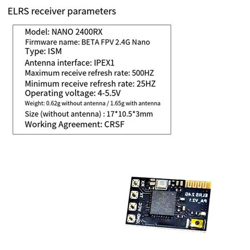 Antenna 2.4Ghz - CYGJ-10PCS ELRS 2.4Ghz レシーバー NANO Expresslrs