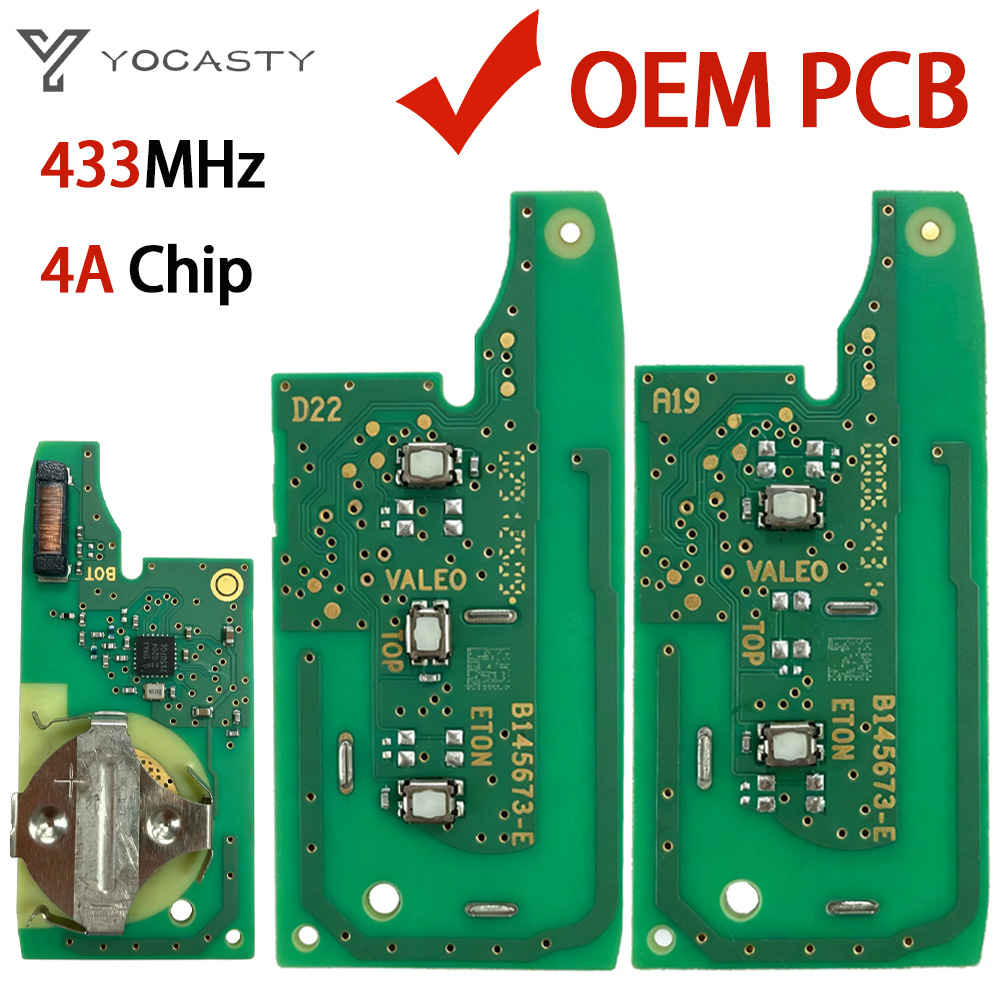 Proto Board - ルノー・ローガン、ダスター、サンデロ、オーロック用オリジナルPCB 4Aチップ 433MHz リモートフリップ式カーキー回路基板 FCCID：N5F-PFK1A