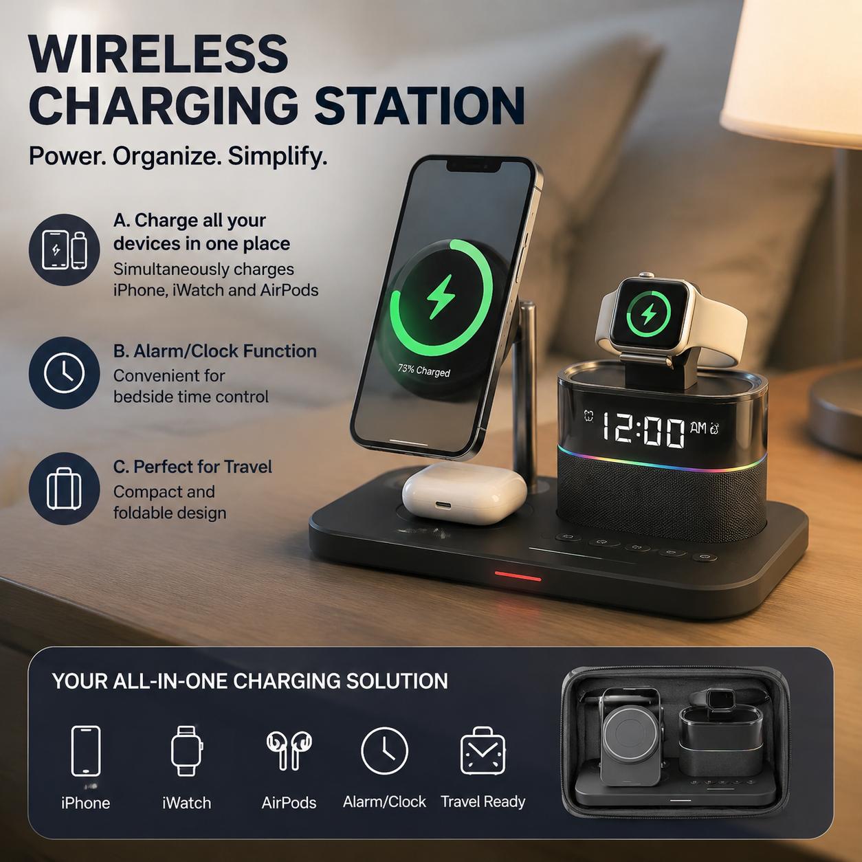 磁気ワイヤレス充電ステーション（iPhoneシリーズ12、1 - Micro Usb Cable のレビューと価格