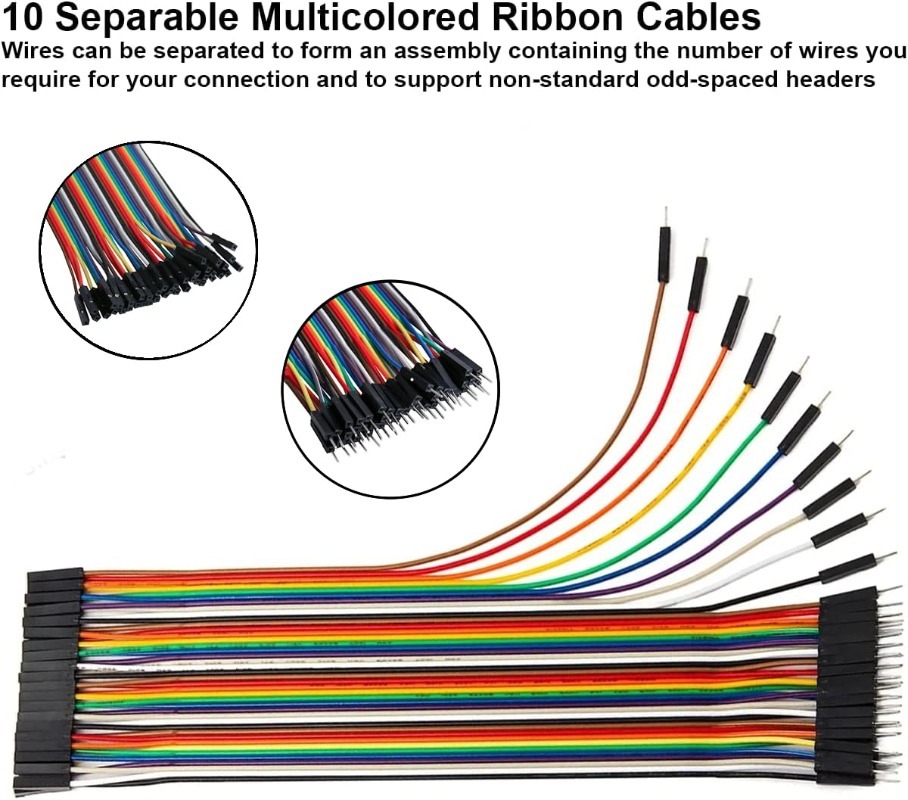 40ピンデュポンケーブルリボンジャンパーワイヤーキット16. - Jumper Wire Kit のレビューと価格