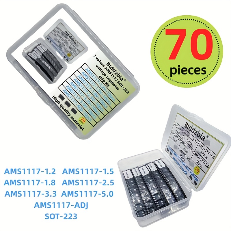 70 個キット電圧レギュレータキット AMS1117 1.2 - Ams1117 Module のレビューと価格