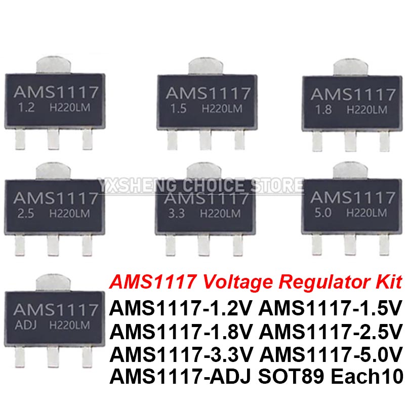 70 個 = 7 種類 *10 個 AMS1117 SO-8 - Ams1117 Module のレビューと価格