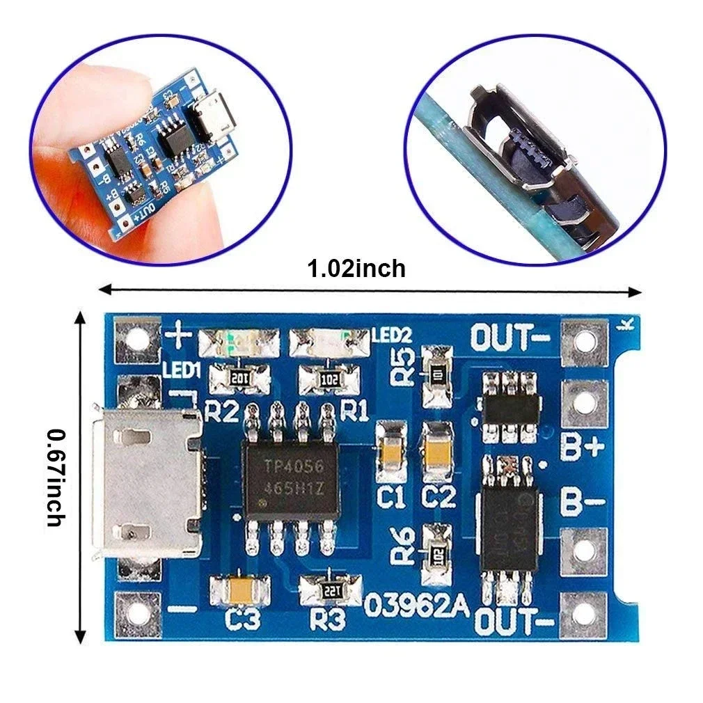 1-20個入り Type-C/Micro/Mini USB  - Tp4056 Module のレビューと価格