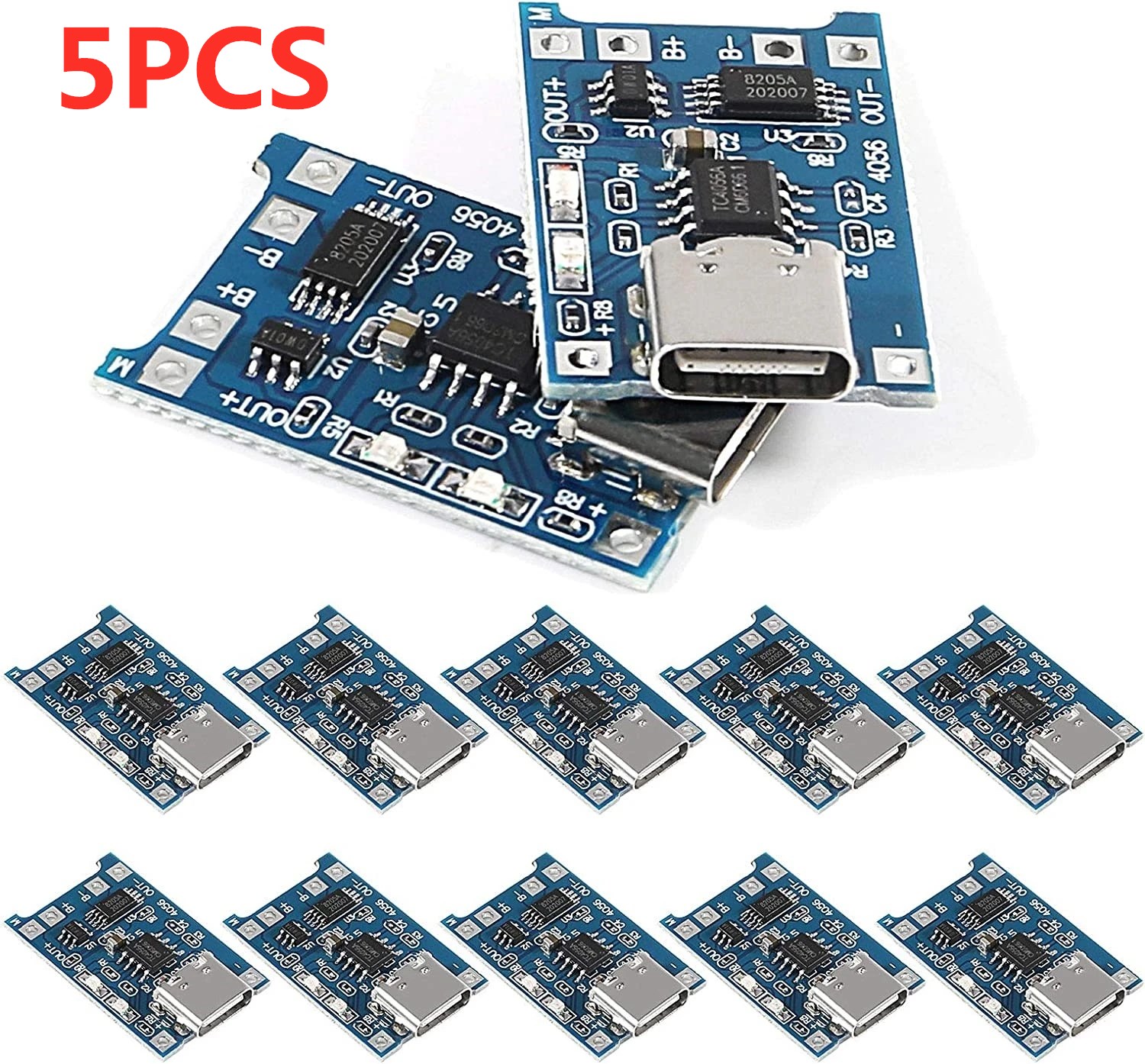 2/5PC タイプ C マイクロミニ 5V1A 18650  - Tp4056 Module のレビューと価格