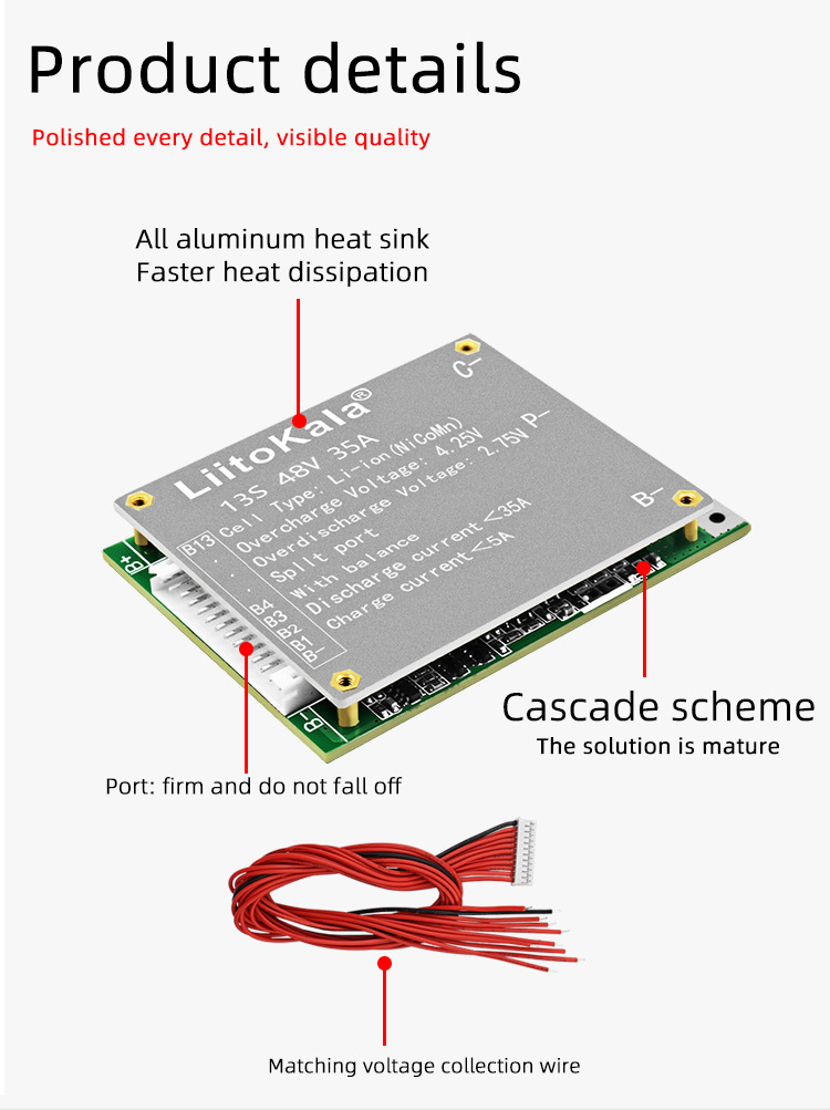 liitokala BMS 13S 35A 48V リチウム - Li Ion Charger Module のレビューと価格