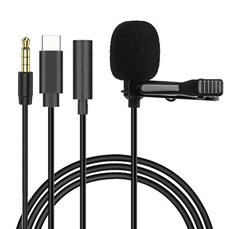 1.5mミニポータブルラベリアマイクコンデンサークリップオン - Usb C Cable のレビューと価格